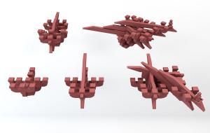 中式古建构件之一斗二升斗拱,多层斗拱3d模型下载
