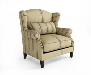 高靠背黄色单人沙发