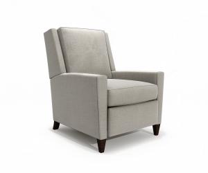 高靠背白色布纹单人沙发