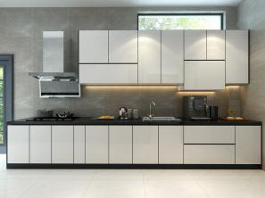 现代橱柜、烟机灶具和饮水机组合