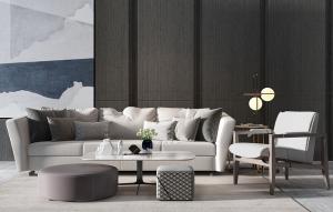 现代简约沙发、茶几、休闲椅及茶几组合