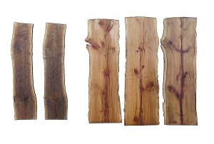 新中式原木木板桌面组合