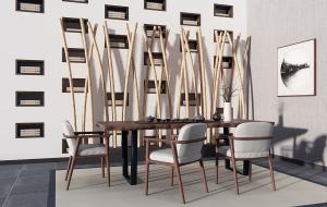 新中式茶桌椅、茶具组合