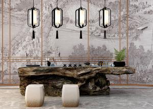 新中式老木桩树根茶桌、坐墩组合