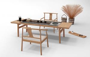 新中式茶案、圈椅组合