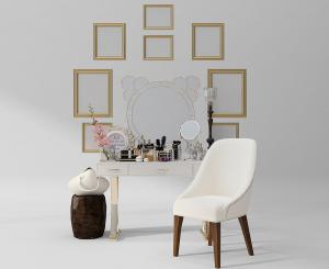 新古典梳妆台、坐墩组合