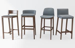 现代布艺吧台椅