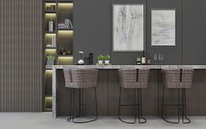 现代铁艺吧台椅