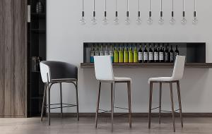 现代吧椅、灯泡