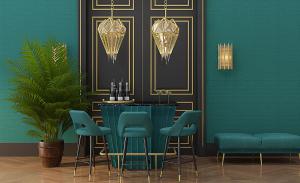 东南亚吧台椅、铁艺吊灯