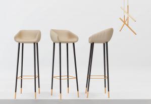 现代低奢吧台椅