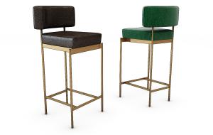 现代轻奢方形吧台椅