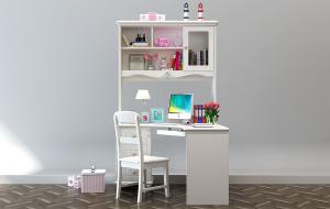 欧式学生书桌椅、电脑桌组合3d模型 欧式学生书桌椅、电脑桌组合