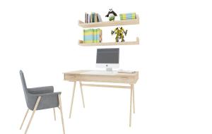 北欧写字台、书桌椅组合3d模型 北欧写字台、书桌椅组合