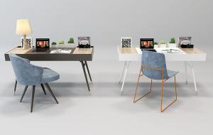 北欧书桌椅组合3d模型 北欧书桌椅组合