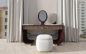 新古典梳妆台、梳妆凳、镜子组合