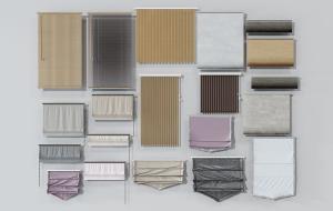 现代竹帘、布艺拉帘、卷帘3d模型 现代竹帘、布艺拉帘、卷帘