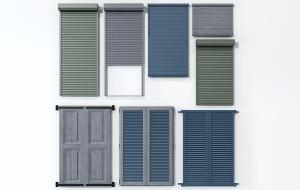 现代实木百叶窗帘、百叶窗