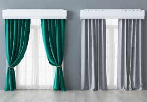 现代简约窗帘、纱帘