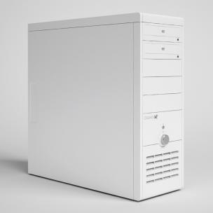 白色带DVD电脑机箱