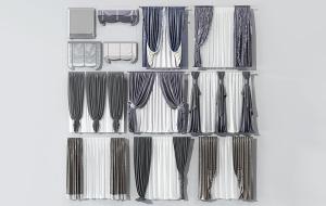 现代异形窗帘、拉帘、罗马帘3d模型 现代异形窗帘、拉帘、罗马帘