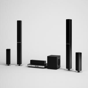 高低音箱柱、低音炮及DVD机