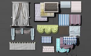 美式田园窗帘、拉帘、罗马帘