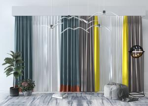 北欧纯色、拼色窗帘3d模型 北欧纯色、拼色窗帘