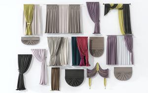 现代窗帘、窗幔、罗马帘3d模型 现代窗帘、窗幔、罗马帘