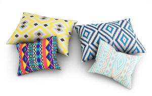 欧式菱形图案抱枕