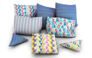 条纹、数字、几何图案抱枕