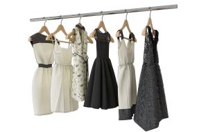 现代女士连衣裙、吊带裙、衣架