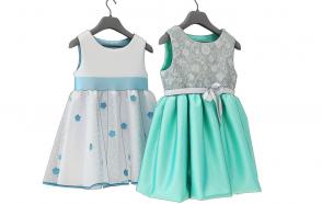 衣服童装连衣裙3d模型 衣服童装连衣裙