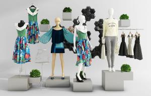 连衣裙、休闲装服装模特展示3d模型 连衣裙、休闲装服装模特展示
