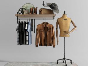 服装模特、衣架3d模型 服装模特、衣架