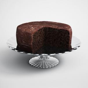 切开的巧克力蛋糕、食品食物