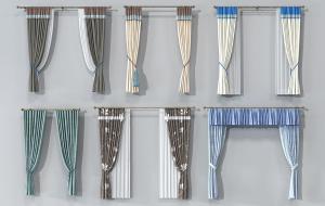 欧式纯色、套色窗帘、窗帘杆