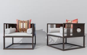 新中式单人扶手、休闲椅子