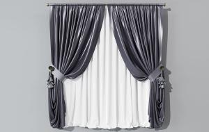 现代轻奢光面纯色窗帘