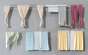 欧式纯色窗帘、窗幔、罗马帘