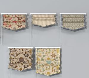 欧式田园花卉图案拉帘窗帘