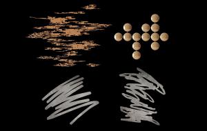 新中式金属墙饰、圆点挂饰