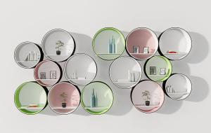 北欧圆环墙饰搁板置物、墙饰装饰