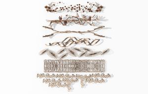 现代轻奢铁艺金丝网、花瓣墙饰挂件