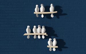 现代小鸟树枝墙饰挂饰