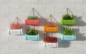 北欧阳台墙挂植物花草花盆