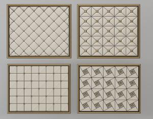 简欧菱形皮革软包背景