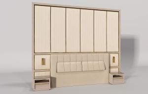 长方形床头背景皮革软包