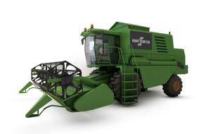 绿色农用大型收割机