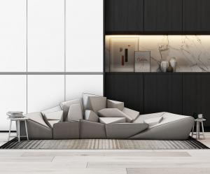 现代几何体异形沙发组合